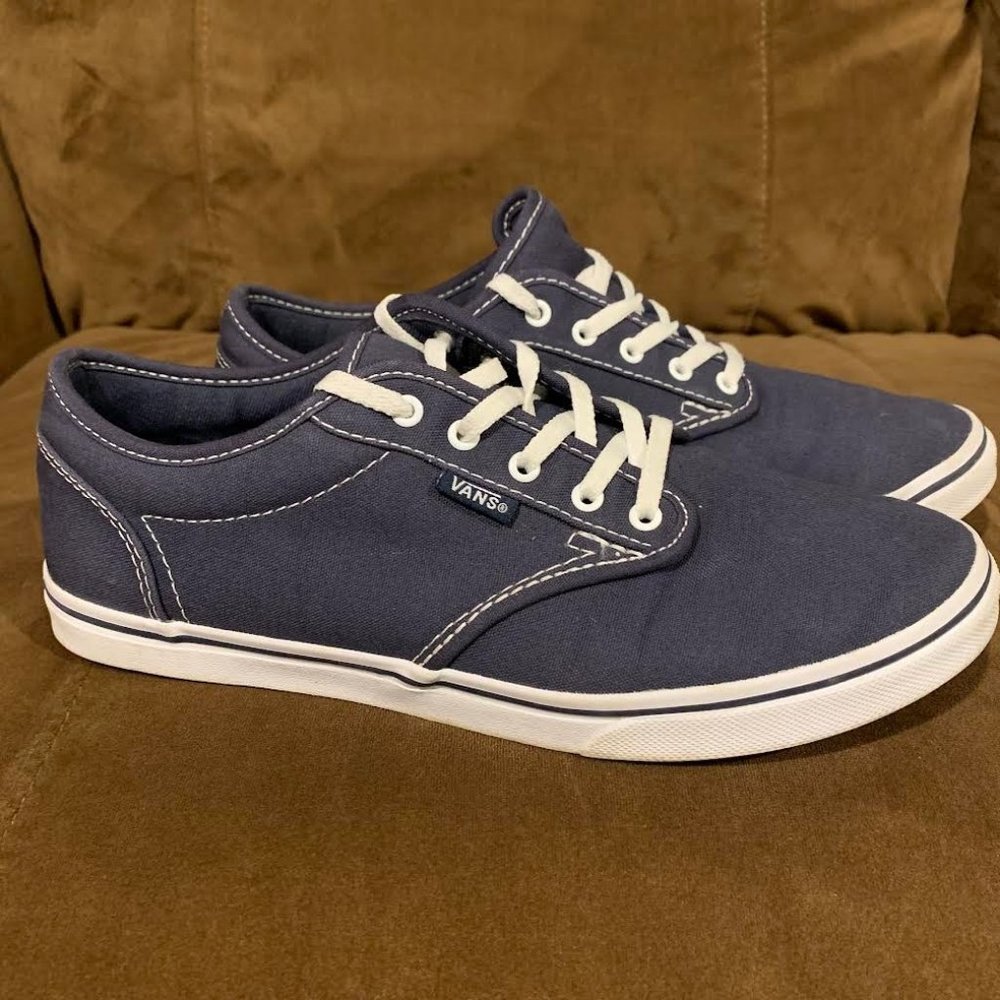 VANS Authentic Classic Skate Shoes Dark Blue TB4R Skateboarding W 8.5 Sneakers